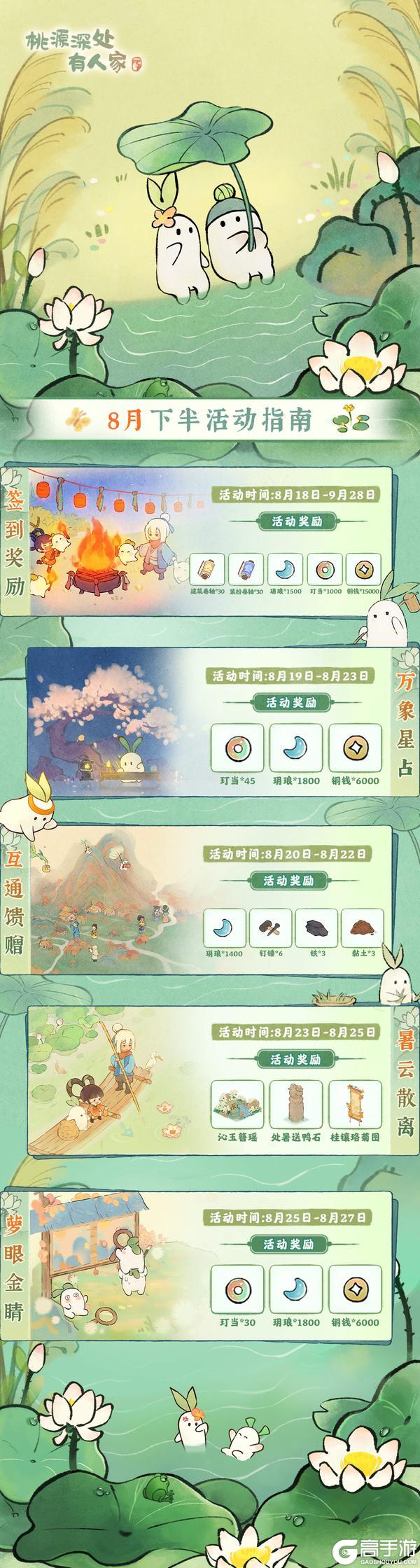 内含签到福利剧透！「八月下半月」活动日历来萝