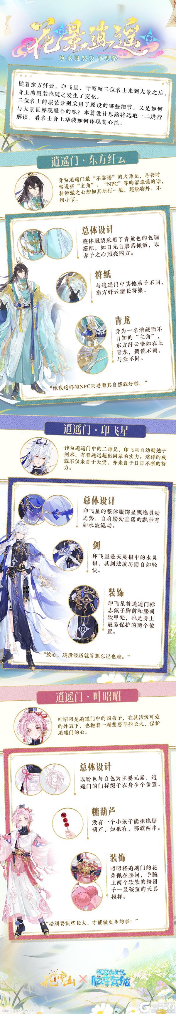 花景逍遥丨名士服装设计思路