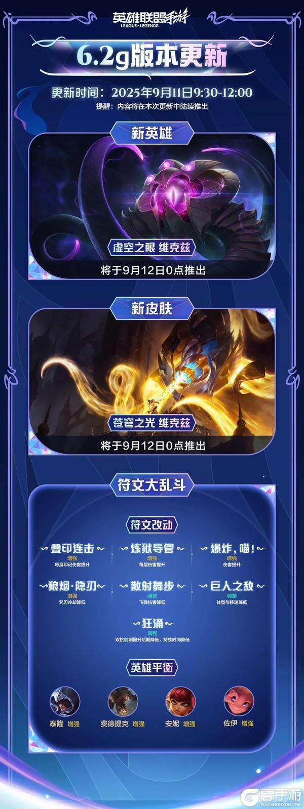 【明日更新】符文大乱斗部分符文及英雄调整~