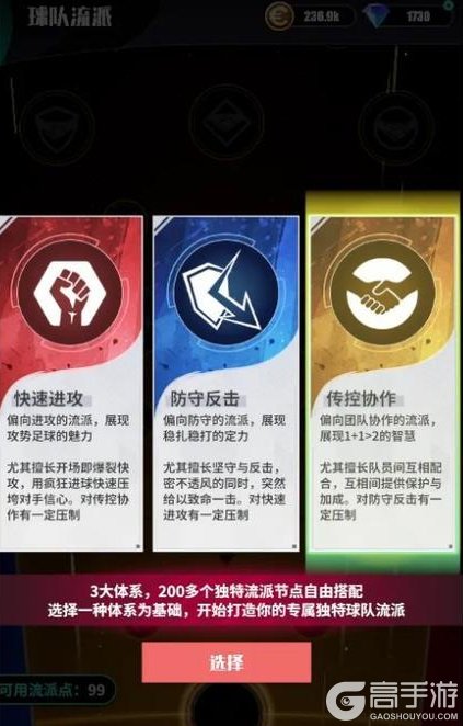《足球决》玩法简介 球队流派