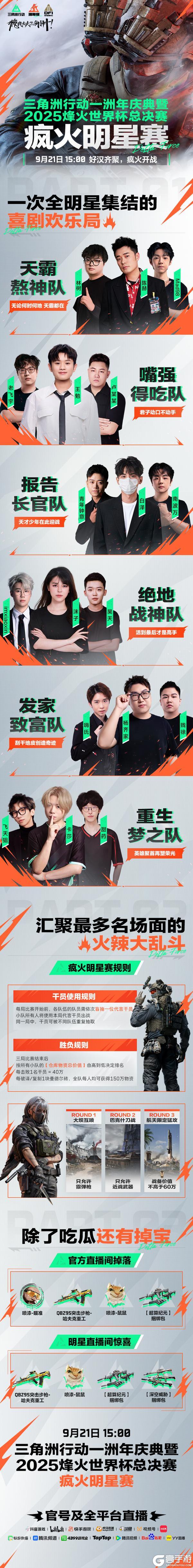 《三角洲行动》一洲年庆典-疯火明星赛，好汉齐聚疯火开战！