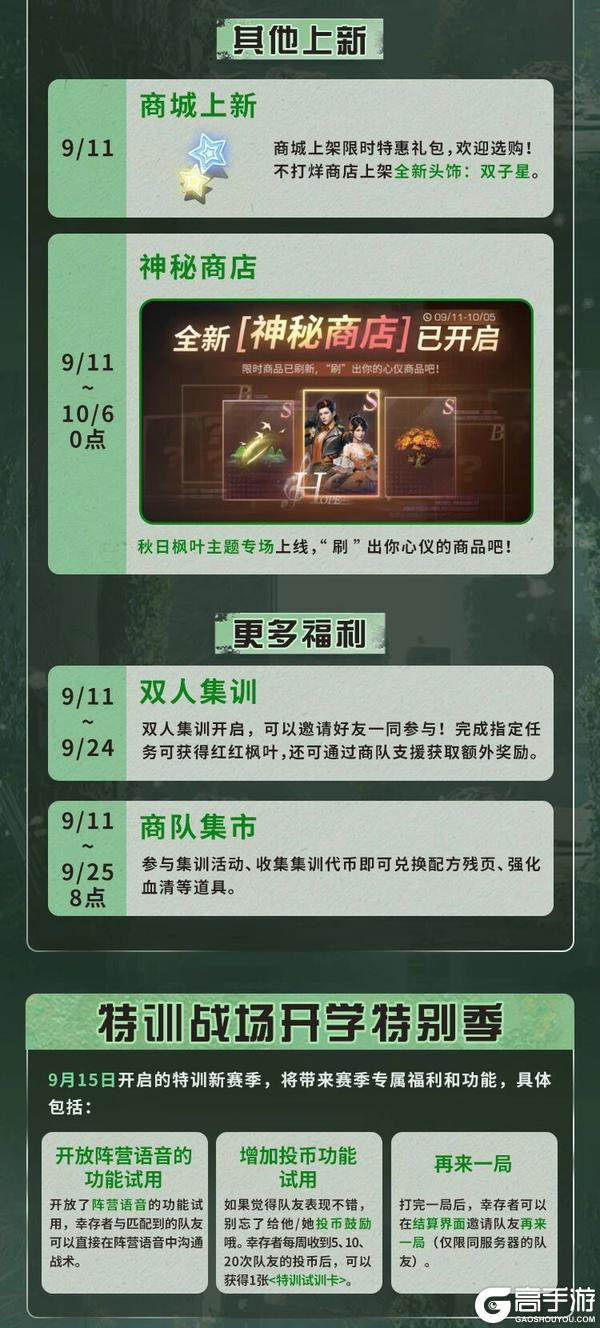 《明日之后》简单生存专服9月11日更新公告！
