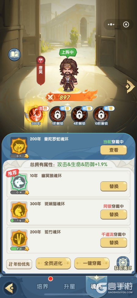 口袋斗罗大陆--游戏玩法--魂环搭配