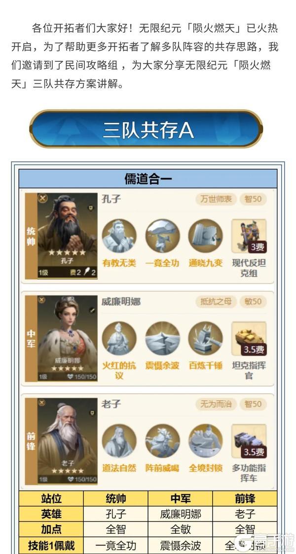 《世界启元》无限纪元「陨火燃天」三队共存方案