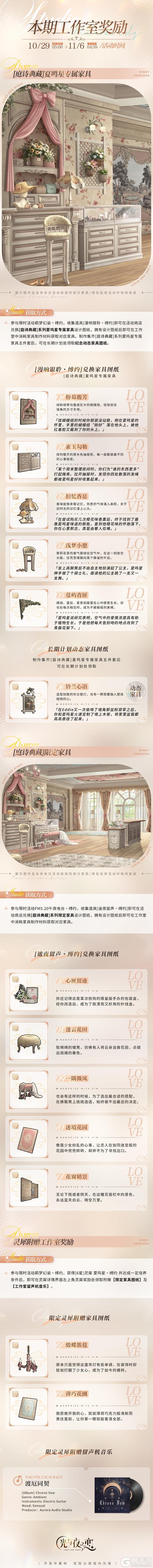 《光与夜之恋》本期活动工作室奖励一览