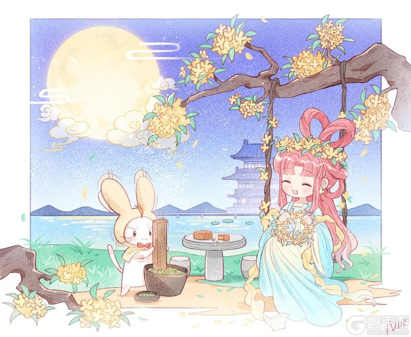 《闪耀暖暖》中秋节日福利|月桂树下小兔喵~
