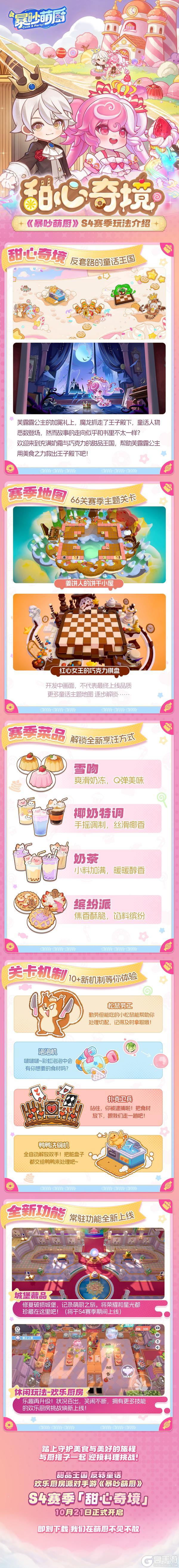 《暴吵萌厨》S4赛季关卡预告!甜品王国童话漫游