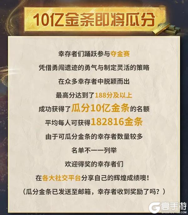 《明日之后》寻宝夺金甜蜜狂欢落幕获奖名单闪耀揭晓