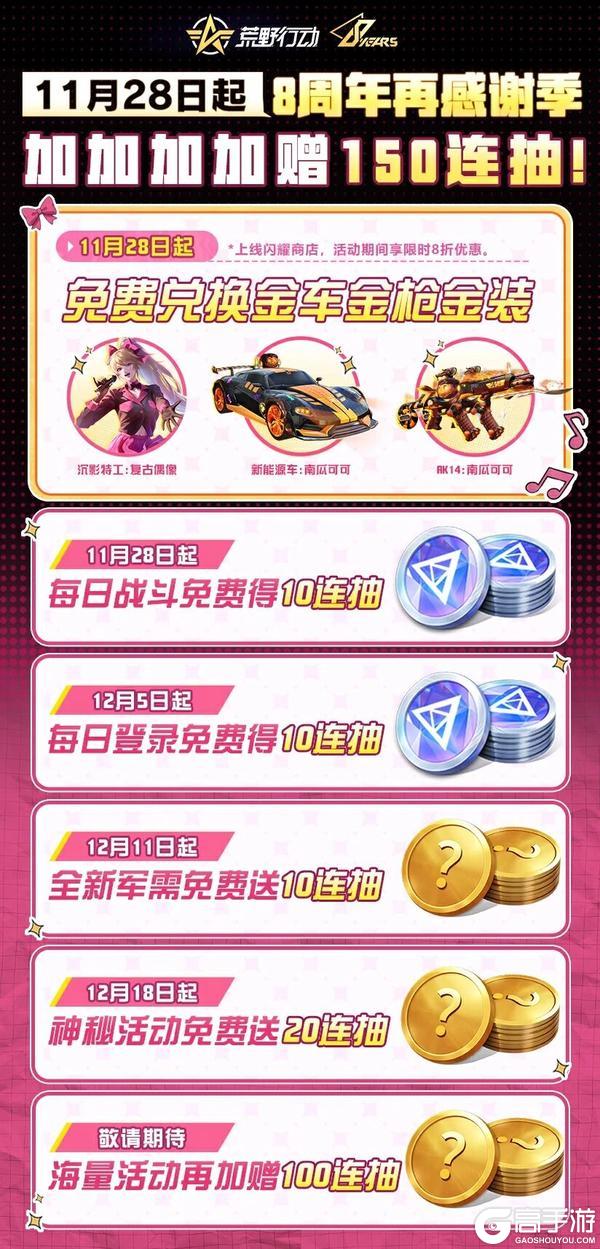 《荒野行动》大众期待的8周年沉影金装来了！