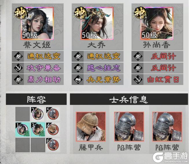 三国天下归心平民玩家必练的六大热门队伍推荐