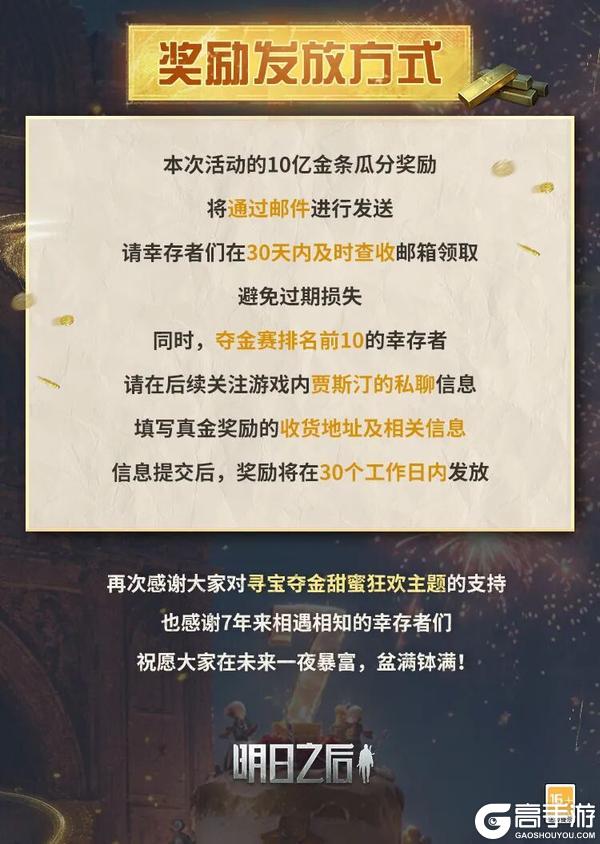 《明日之后》寻宝夺金甜蜜狂欢落幕获奖名单闪耀揭晓