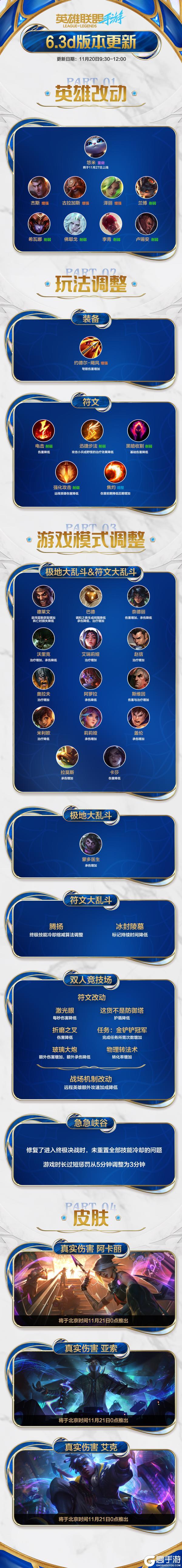 《英雄联盟手游》6.3d版本明日更新，悠米将于11月27日重做上线~