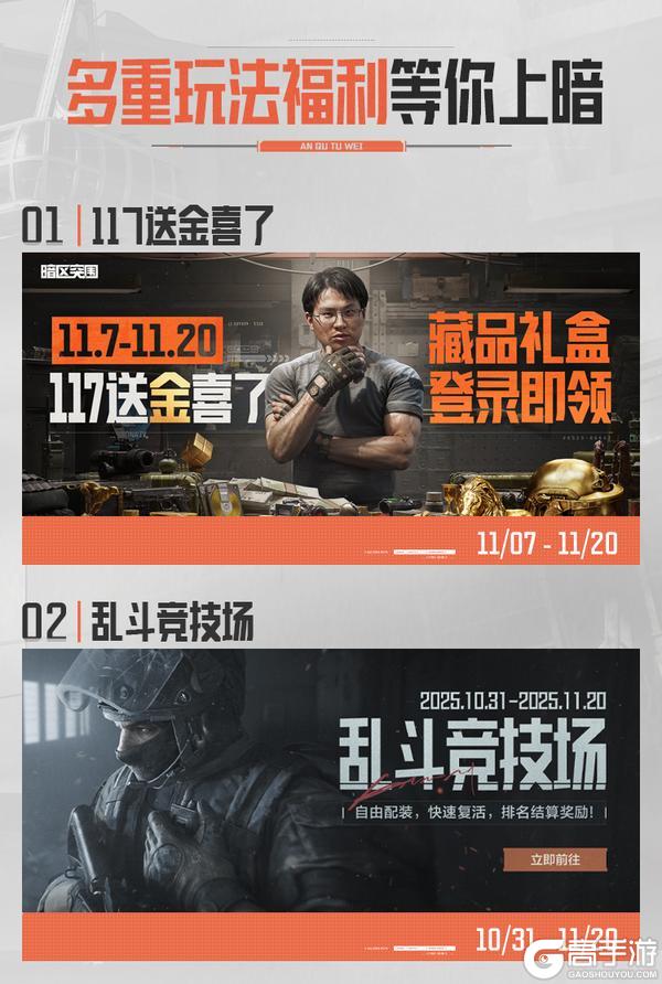 《暗区突围》暗区日历丨117送金喜最后三天！超多活动奖励别忘领！