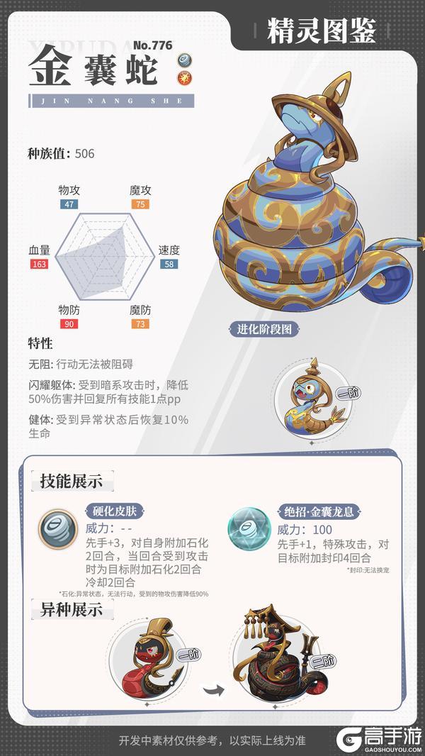 《西普大陆》精灵百科|雷极龙&金囊蛇&狂傲鹤&巨木挽马