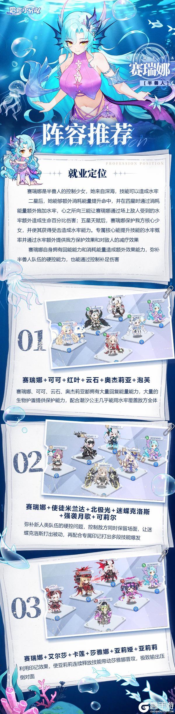 《冒险小分队》赛瑞娜阵容推荐