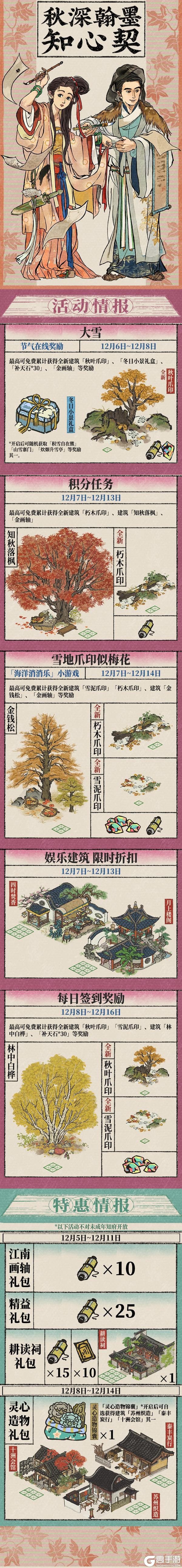 12月5日起,《江南百景图》开启全新活动日程开启!