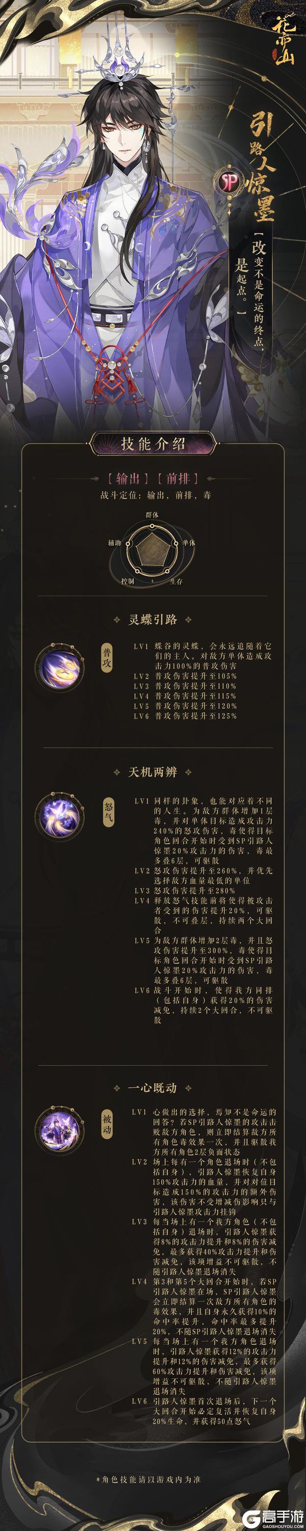 《花亦山心之月》蝶舞新章丨新名士信息公开：SP引路人惊墨