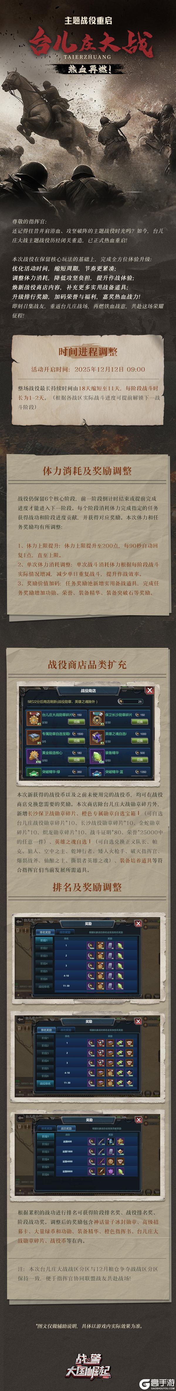 《战警:大国崛起》主题战役重启-台儿庄大战 热血再燃!