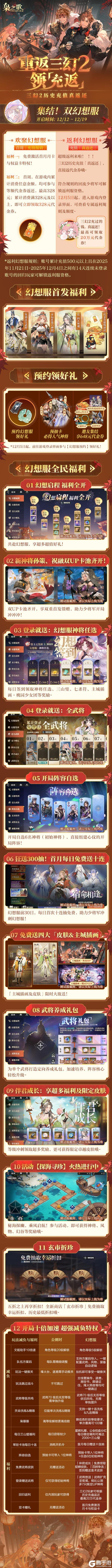 《三国志幻想大陆2：枭之歌》幻想服预告｜重返三幻2领「充返」，专属福利抢先看！