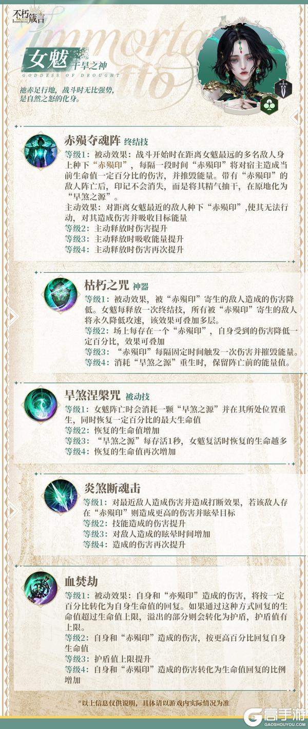 《不朽箴言》梅花战士「女魃」技能介绍