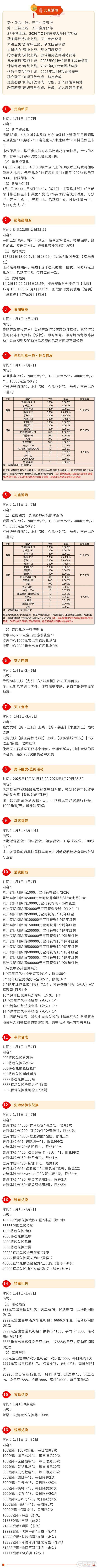 《三国杀移动版》官方活动:元启新岁