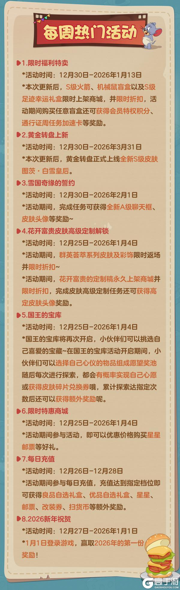 《猫和老鼠》12.25更新公告丨一览具体内容