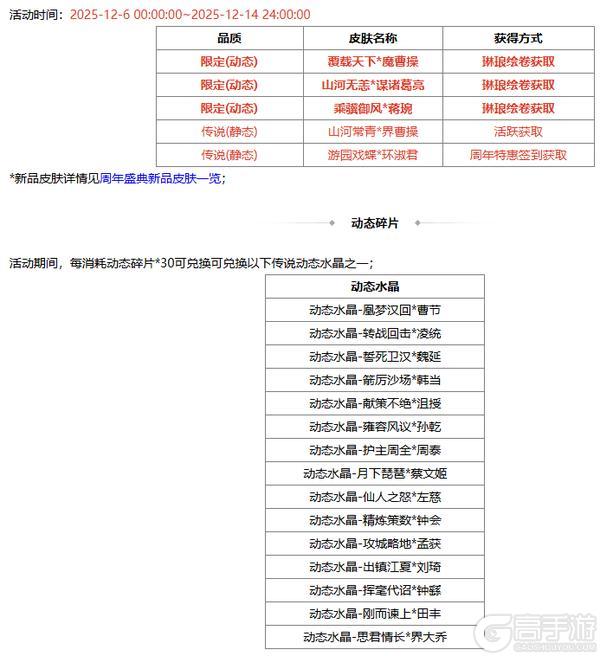 《三国杀OL互通版》【官方活动】周年盛典魔曹操、环淑君登场 限时双倍重置
