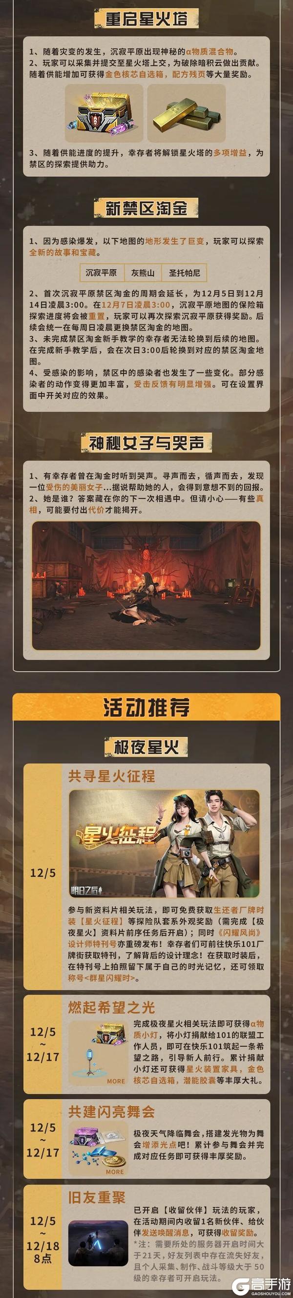 《明日之后》更新公告 | 极夜星火资料片探险队时装免费领