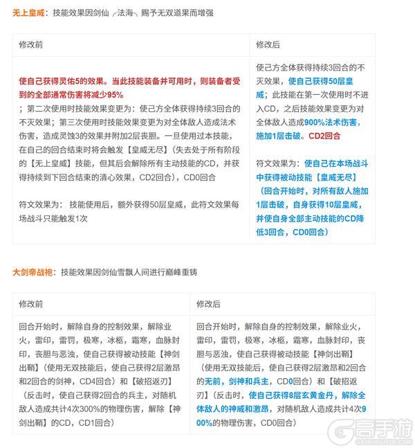 《蜀山传奇》12月技能效果调整公告