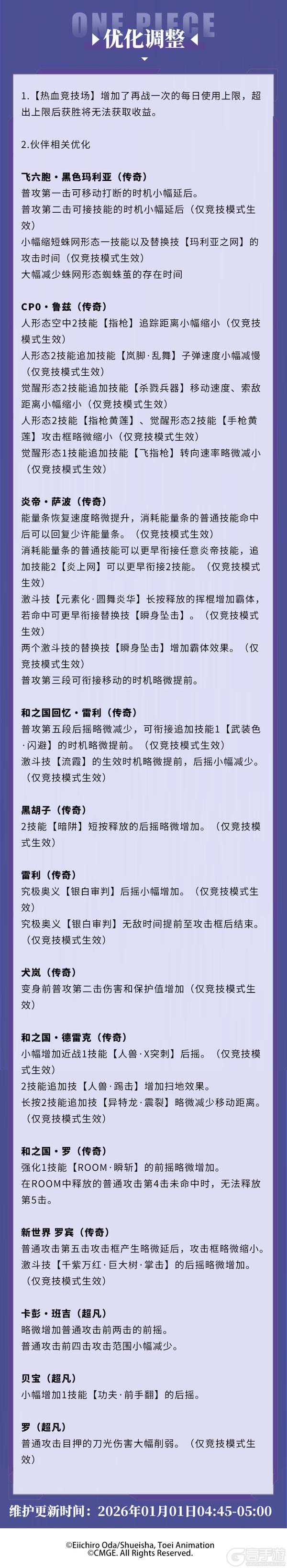 《航海王热血航线》新年多重礼放送！1月1日不停服更新公告