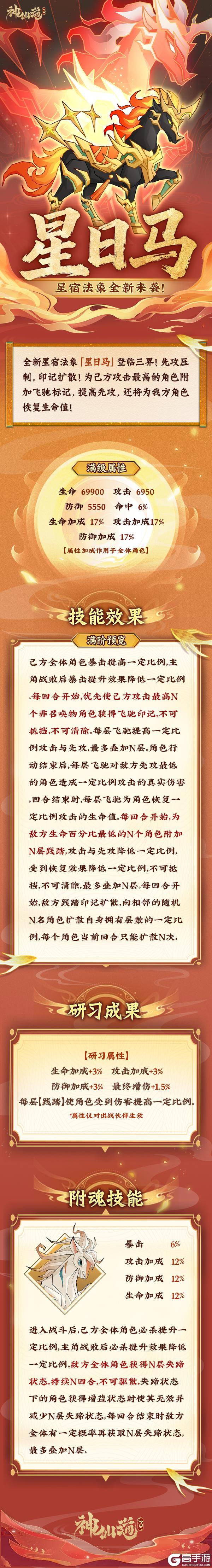 《神仙道3》先攻压制,印记扩散!全新法象「星日马」登临三界!