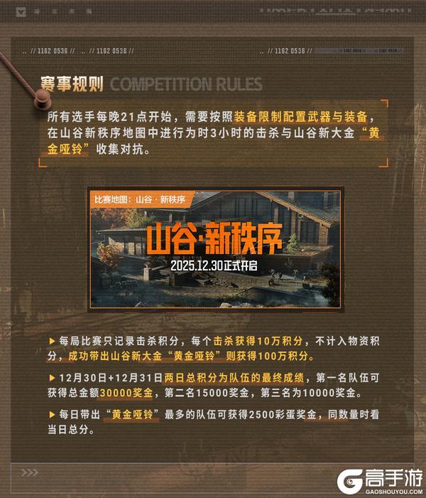 《暗区突围》S16赛季“山谷新秩序大金杯”主播竞速赛火热来袭！