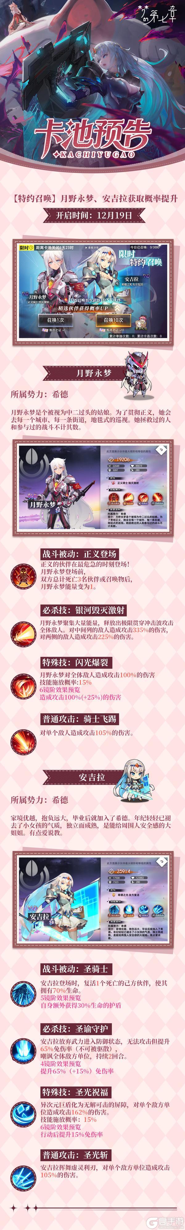 《梦的第七章》特约召唤 月野永梦、安吉拉获取概率提升