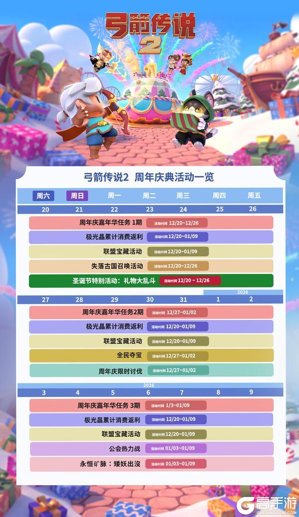 《弓箭传说2》周年庆活动日历一览！