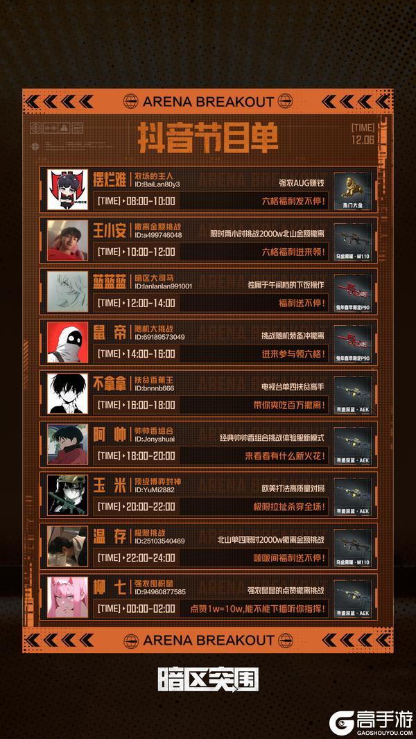 《暗区突围》主播超级周末丨刀皮、六格随机掉落!周末宠粉福利持续放送