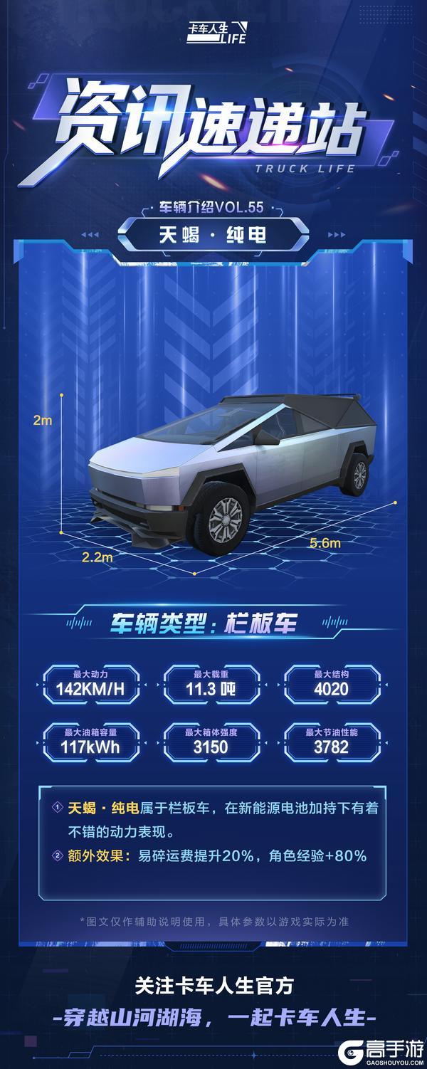 《卡车人生》资讯速递站：新能源栏板车「天蝎·纯电」登场！