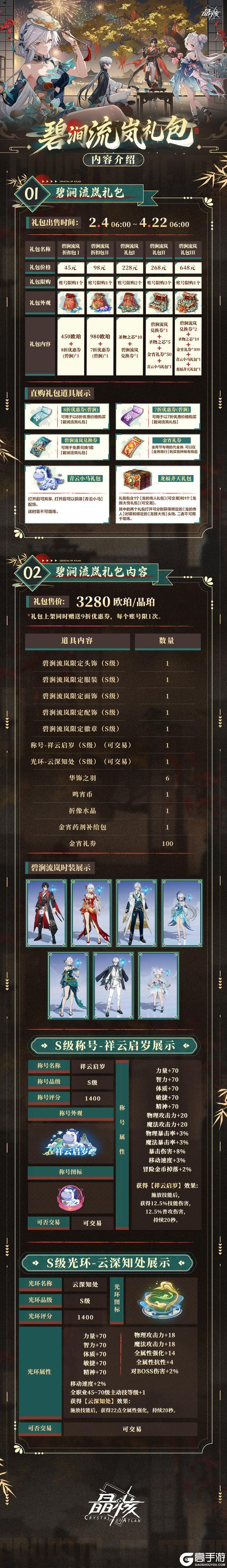 《晶核》时装预览丨全新时装外观「碧涧流岚」及远航之旅介绍