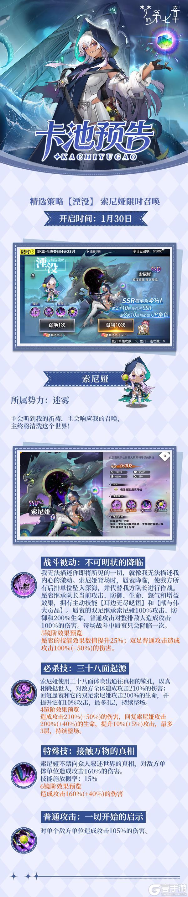 《梦的第七章》精选策略 湮没 索尼娅限时召唤