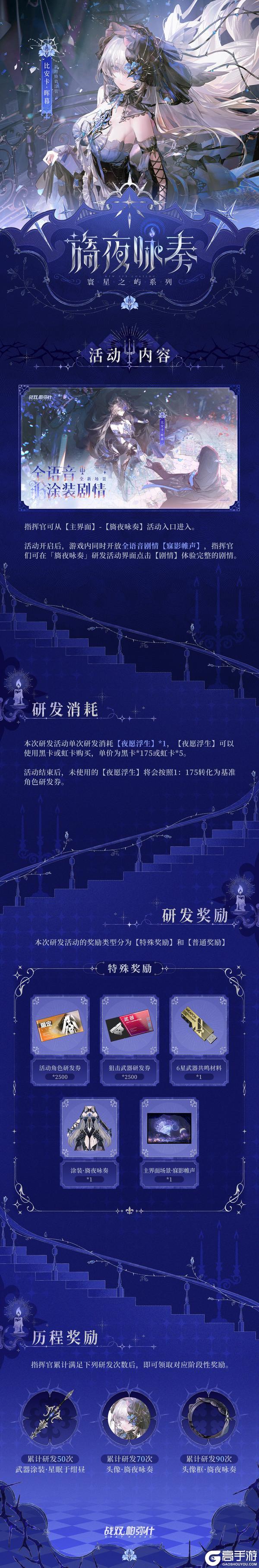 《战双帕弥什》【比安卡·晖暮 新增特效涂装 | 旖夜咏奏】