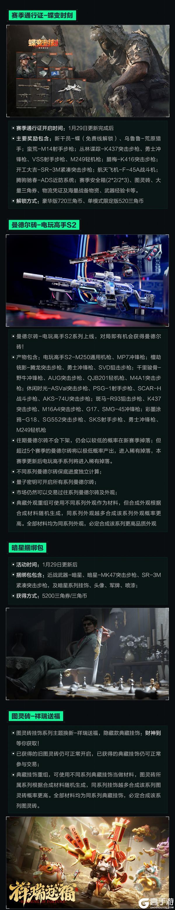 《三角洲行动》1月29日更新公告丨新赛季【蝶变时刻】即将开启！