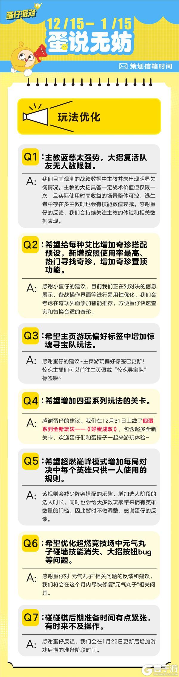 《蛋仔派对》蛋说无妨1月策划Q&A