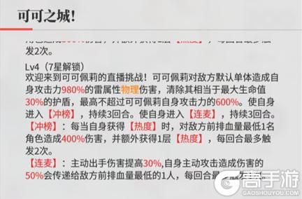 《绯色回响》角色攻略：「可可佩莉」进阶测评