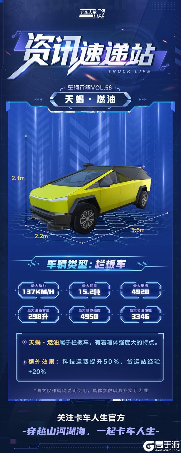 《卡车人生》资讯速递站：全新栏板车「天蝎·燃油」燃情疾驰！