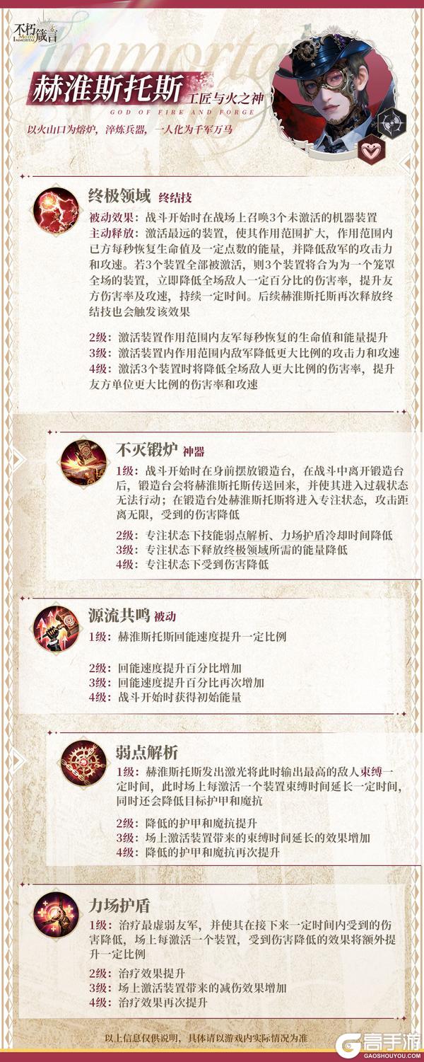 《不朽箴言》领域工匠，团队增幅！工匠与火之神「赫淮斯托斯」技能预览