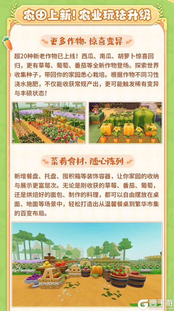 《迷你世界》农田与村庄版本更新单