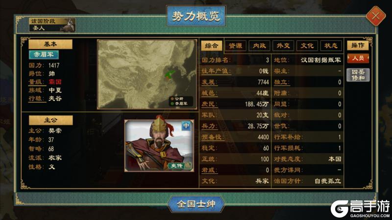 《大周列国志》割据势力介绍