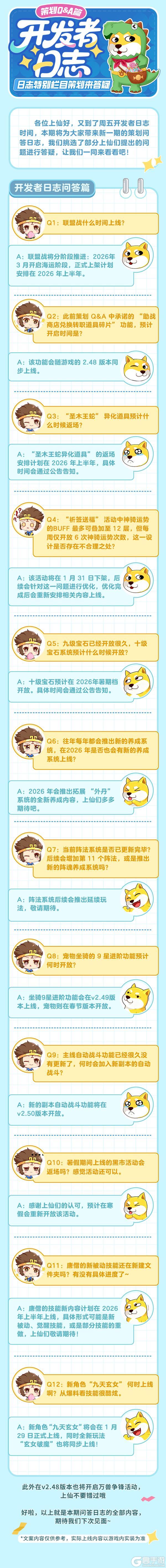 《造梦无双》开发者日志·问答篇|近期问题Q&A解答！