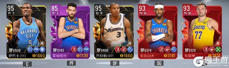 《美职篮篮球世界》阵容推荐：当前版本强势扣体阵容推荐，双遮天+双缠绕。