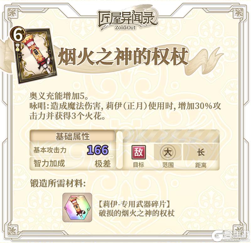 《匠屋异闻录》【锻造秘典】莉伊推荐武器锻造指南