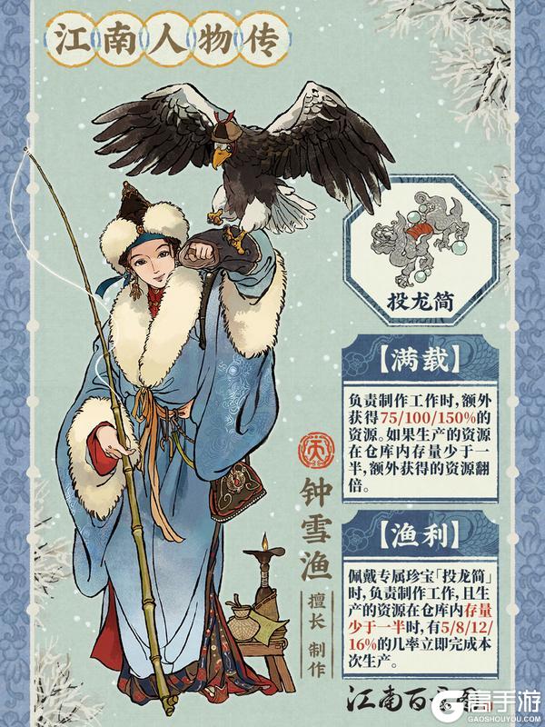 《江南百景图》江南人物传🧊全新天级居民「钟雪渔」